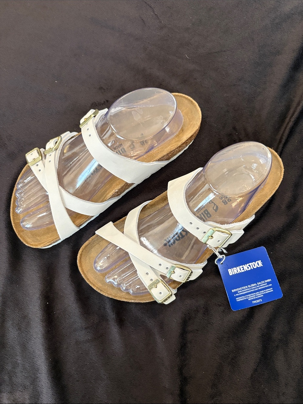 NWT Birkenstock Franca White Leather Sandals 38 Regular US 7-7.5